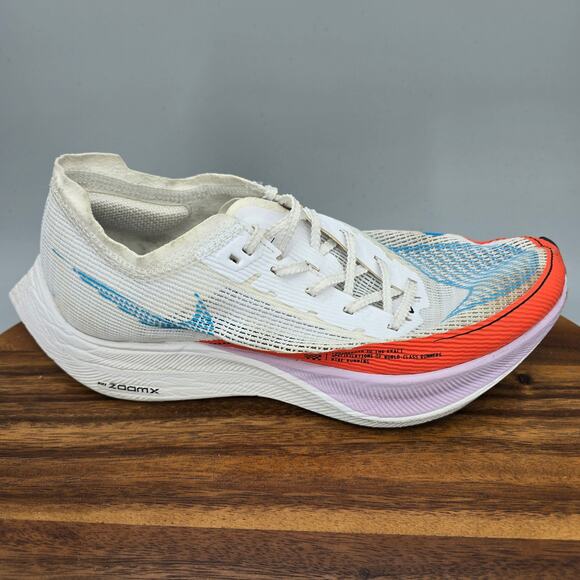 Nike ZoomX Next% 2 Shoes Women's 8 White Orange Running Athletic Sneakers - Picture 1 of 9